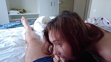 Angie Gives Older Man POV Blowjob Then Gets Fucked Doggy Style