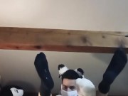 Average height fag puts on kitty getup before meowing for you