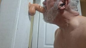 Jarmus simulating cock sucking with fake cum part 2