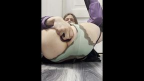 Horny Kitty In Horny Femboy Kitty Plays With Her Ass