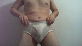 Quick dance and show off in Calvin Klein tighty whities