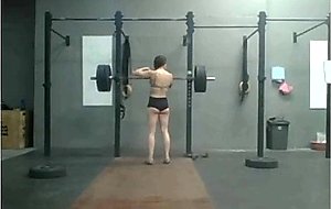 Brunette in crossfit box