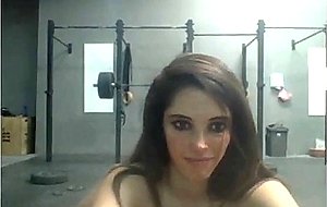 Brunette in crossfit box