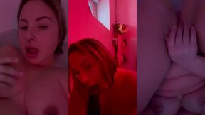 session fellation sur gode black dans ma baignoire et masturbation