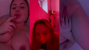 session fellation sur gode black dans ma baignoire et masturbation