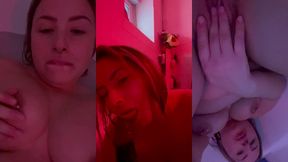 session fellation sur gode black dans ma baignoire et masturbation