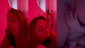 session fellation sur gode black dans ma baignoire et masturbation