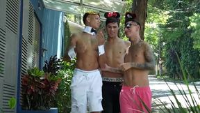 dp com os amigos depois de pular carnaval