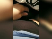 Fucking my pussy through my thong while my dom has control of my buttplug