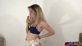 erin electra eats a banana