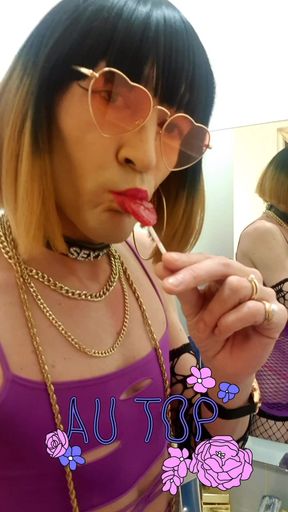 Purple Sauna Outfit Paris Vanessabitchx