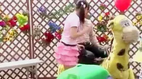 Sexy Stepdad Naughty Act with Young Stepdaughter in Thrilling Amusement Park