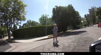 Thickumz' Curvy Cutie Kenzie Madison Rides Cock on Electric Scooter