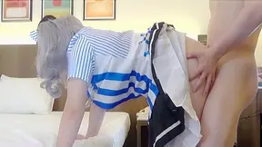 JAV Starlet in Sheer Stockings Rides Wild Wet in Steaming Passion!