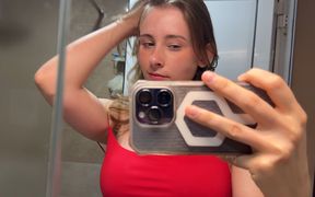 Red Dress Pixie Shower Show - Phone Tease to Steamy Self-love