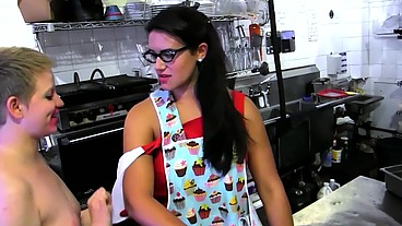 Kitchen Sink Quickie - Brunettes Can't Wait to Get Upstairs