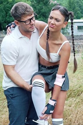 Stepdaughter Gets Help From Hot Stepdad