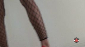 Fishnets Foot Cum Blast