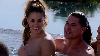 Cute wife tries a swinger club groupsex party and likes it