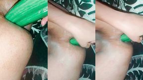 analangels - destroyed anal with double cucumber