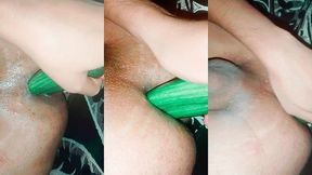 analangels - destroyed anal with double cucumber