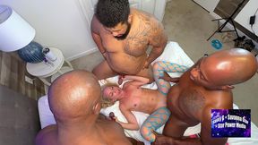 insatiable bella bare: petite mature hotwife takes on three hungry studs