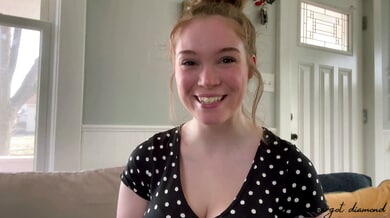 Glasses-wearing redhead takes her hairy best friend deep inside her