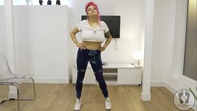 4K YOGA TRAINING WARMUP JUMPING JACKS SKIPPING ROPE BIG TITS