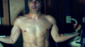 Ceien relax in the night with body work out