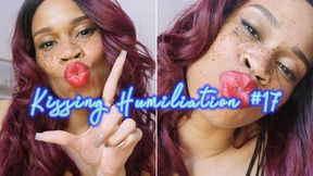 Kissing Humiliation #17- Ebony Femdom Goddess Rosie Reed Bratty Red Lipstick Fetish Lip Bitch Humiliation POV Kissing Bragging Arrogant- 1080p HD