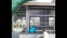 Public Blowjob behind Metro Train Station