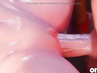 D.va Washroom Group-sex - Shared with two Boys Overwatch 3D Animation