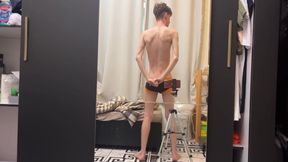 Skinny twink gets wrecked by gym gains week 1 solo