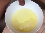 Peeing in a Bowl
