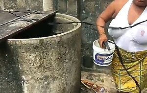 Big boobs slut got fucked by the wellspring
