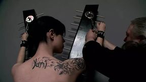Two men enjoy intense BDSM with fierce, sexy women