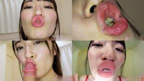 Mei Kamisaka - LIP FETISH - Showing off octopus kisses with sexy lips & dick kisses & subjective octopus kisses - MOV 1080p