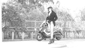 During the Ride, Her Skirt Lifts up and Reveals Her Small Penis