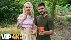 HUNT4K  Blonde loved facesitting and doggy style with Hunter outdoors