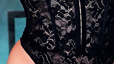 Smoking hot teen Ophelia Fae stripping and glistening under the city lights