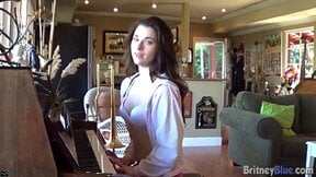 Britney Blue Play Piano and Masturbates
