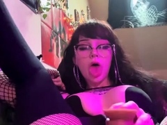 Big boobs camgirl rides her toy on webcam
