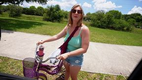 a big black cock for the voluptuous bicycle girl