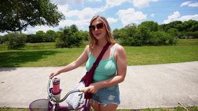 a big black cock for the voluptuous bicycle girl