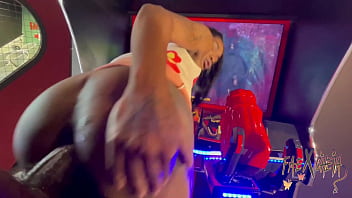 Horny Wife Takes Bbc in Arcade