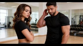 i seduce the gym trainer to fuck me when the gym closes - ai porn