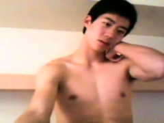 Amateur gay Asian boy jerking off