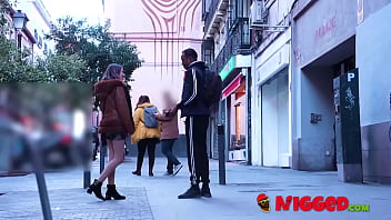 Melanie offers sex to random black guys in the street: She took the challenge!