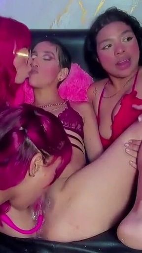 Mirrors, Whips and Double Penetration with Dildos