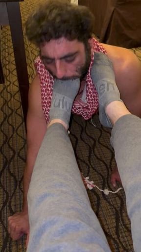 Sock gagging loser sub